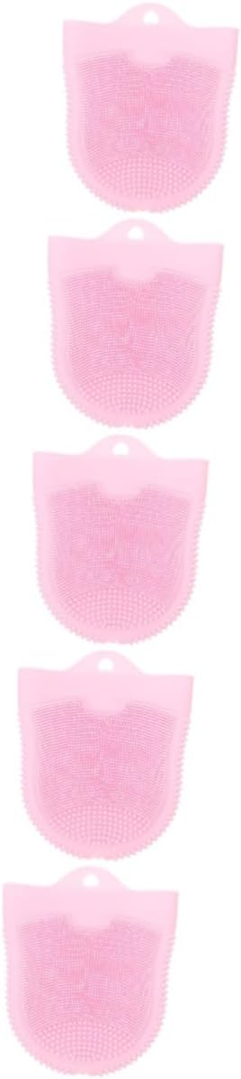 Housoutil 5pcs Silicone Facial Cleansing Brush for Deep Pore Exfoliation and Massage Gentle Scrubber Made of Soft Skin-Friendly Silicone for Smooth Skin
