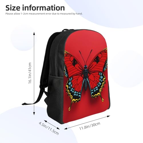 Mochila para senderismo unisex con diseño de mariposas miniatura 4
