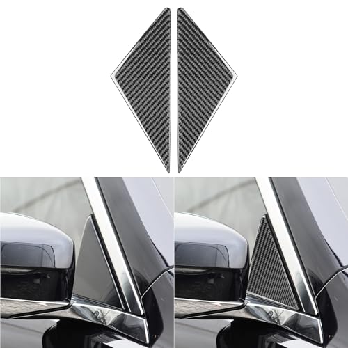 Exterior UOADA Real Carbon Fiber Exterior A-Pillar Cover Trim Stickers