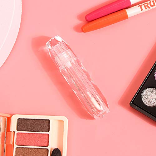 Ronrons 10 Pieces Clear Crystal Empty Lip Gloss Tube Container Mini Lip Balm Tubes Refillable Lipstick Bottles Sample Vials Diy Cosmetic Supplies With Brush Tip Applicator Stopper For Women, 4Ml #TOP1