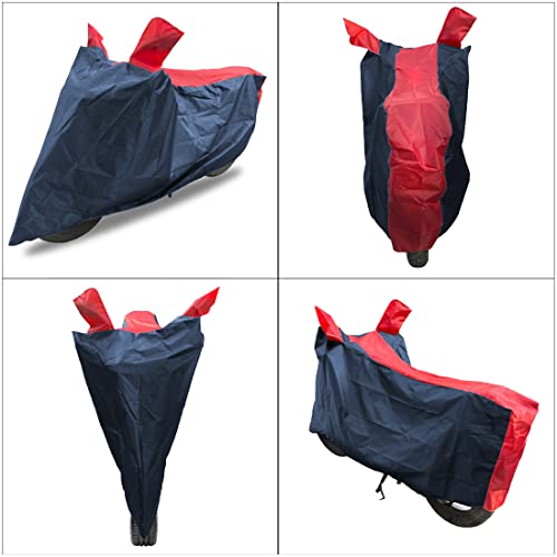 Image of Hunter 350 Two Wheeler Bike Cover Accessories - Dustproof - UV Protection - Premium Bike Cover Blue Red