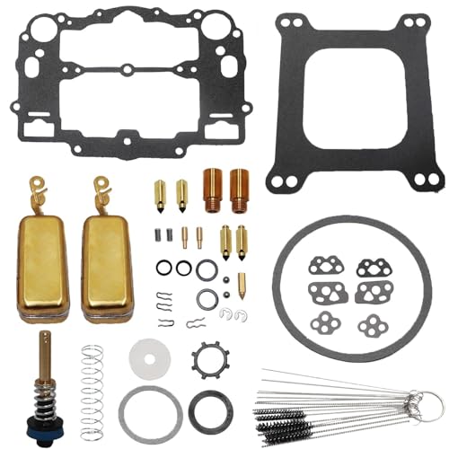 4 Barrel Carburetor Rebuild Kit For Edelbrock 1400 1403 1404 1405 1406 1407 1408 1409 1410 1411 1477 for AFB Automotive 500 600 650 700 750 800 Marine (With Bowl Cover Gasket/Float/Acc Pump)