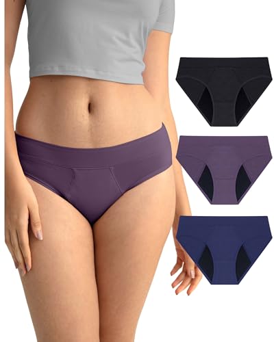 Image of Neione Period Underwear for Women Moderate Flow, Modal Hipster Panties