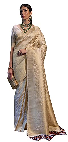 SWORNOF Women's S Kanjivaram Banarasi Silk Saree Kanchipuram Patola Saree