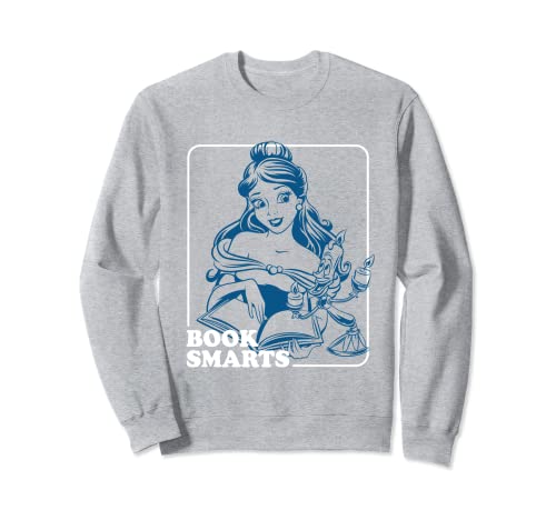 Sweatshirt Disney La Belle et la Bête imprimé coton vintage Belle Book Smarts