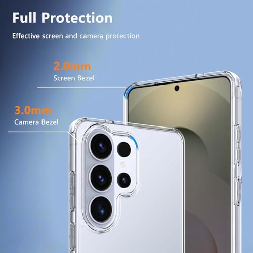 Image of DIZORO Magnetic Compatible with Samsung Galaxy S26 Ultra 5G Case Clear [Compatible with MagSafe][Anti-Yellowing][Built-in 4 Airbags][Military Grade Protection] S26 Ultra Phone Back Cover (Clear)