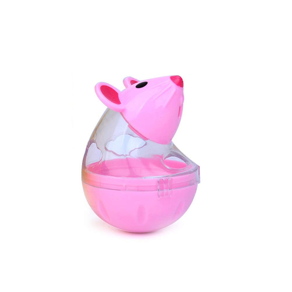 Jouet de fuite de nourriture pour chat avec distributeur de croquettes ludique et éducatif rose