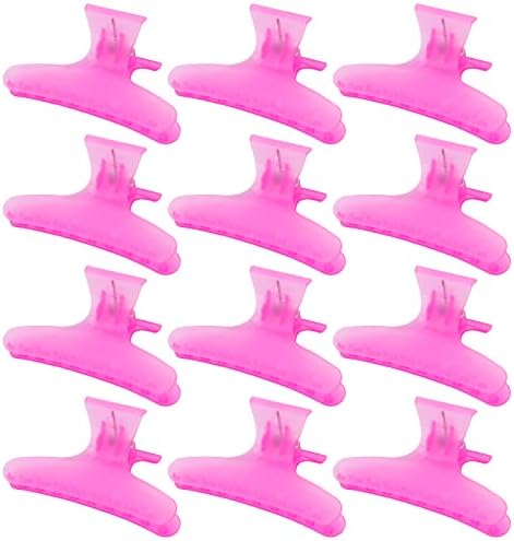 Ondder Rose Red Butterfly Hair Claws Clamps for Sectioning, Coloring, and Styling - Pro Salon Hair Accessories for Women, Girls, Men