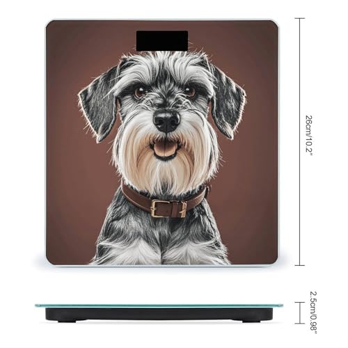 Báscula Digital de Baño Adorable Schnauzer con Pantalla LCD miniatura 2