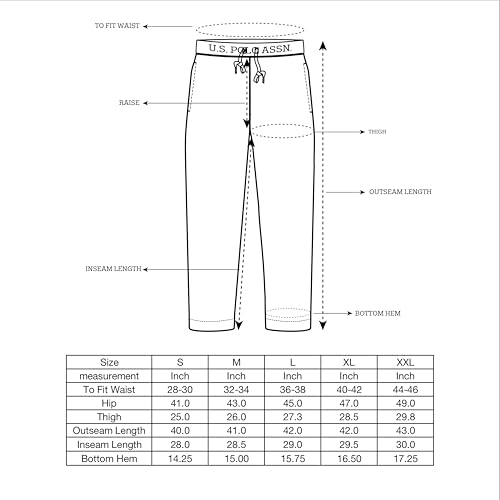 Image of U.S. POLO ASSN. Men Comfort Fit Solid Cotton I658 Lounge Pants - Pack of 1