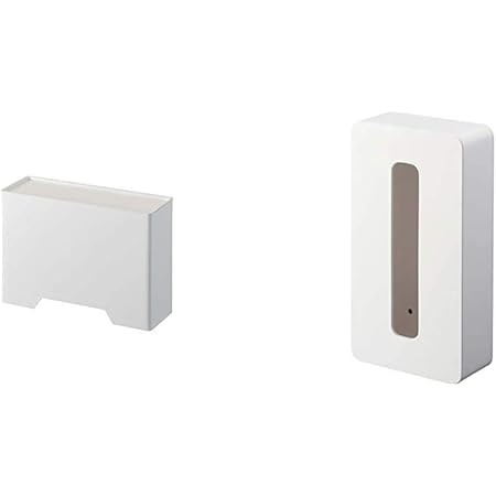 Amazon 山崎実業マグネットマスクホルダーホワイト約w19 D6 5 H13 5cmタワーマスク収納マグネット4358 マグネットコンパクト ティッシュケース タワー ホワイト 約11 5x5 5x21 5cm タワー ソフトパックティッシュ専用 省スペース 5094 セット買い 収納ケース