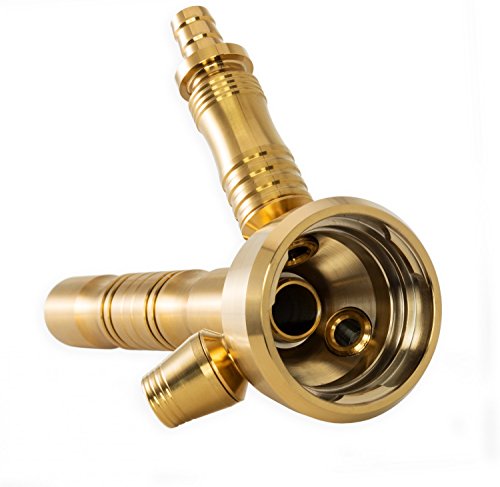 DILAW® Saphir Shisha Edelstahl Gold V2A 75cm Hookah Medium Wasserpfeife Kaminkopf Komplettset Molassefänger mit 3… – Bild 7