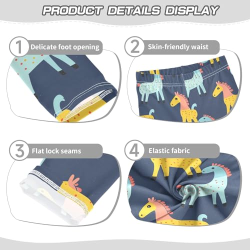 Cartoon Horse Animal Girls Casual Leggings for Kids Printed Long Pant Bottoms Stretch and Soft3