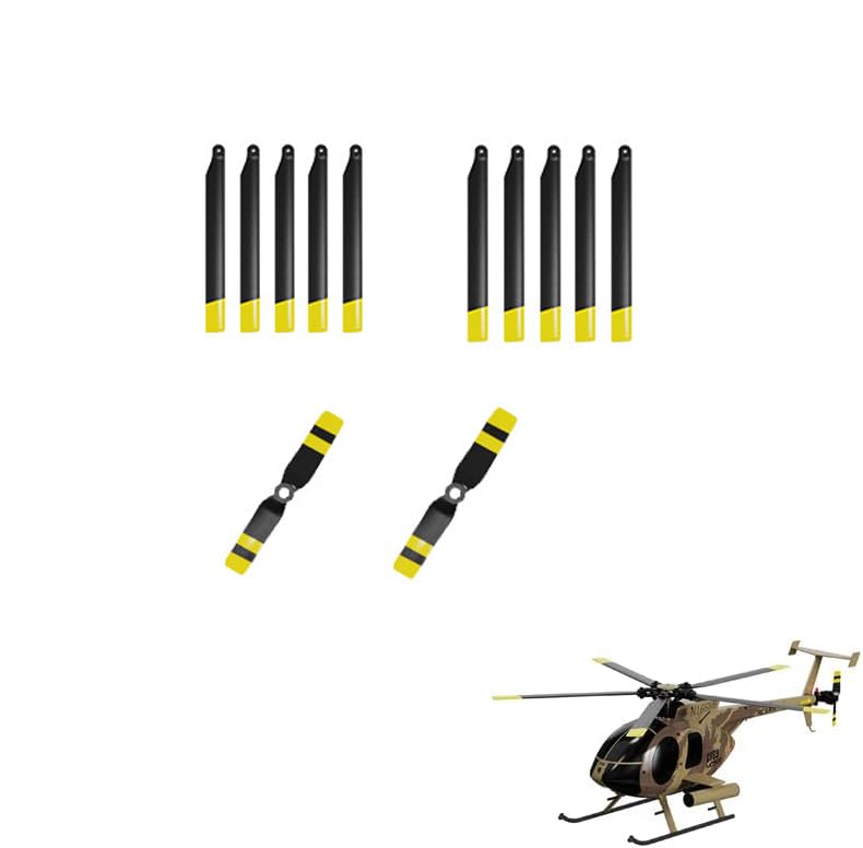 WDDSPSH 2 Pairs of Main Rotor Blades for RC Helicopter C138 C190 C189 C186 C032 C123 C129 V2 K127 K170 (C189 Yellow)