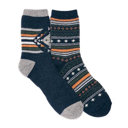 MUK LUKS Men's Wool 6 Inch Socks (2 Pair Pack)
