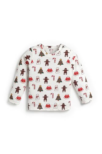 monica + andy Kids Long Sleeve Crewneck Tee, Size 6/7, Cookie Sheet, 100% Organic Cotton Clothes for Girls & Boys, Sustainable Super Soft Fabric, Sizes for Kids, Toddler & Infant