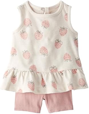 Little Planet by Carter's Girl 2-piece Shorts Set - Organic Cotton, Strawberry Print, Size 3T
