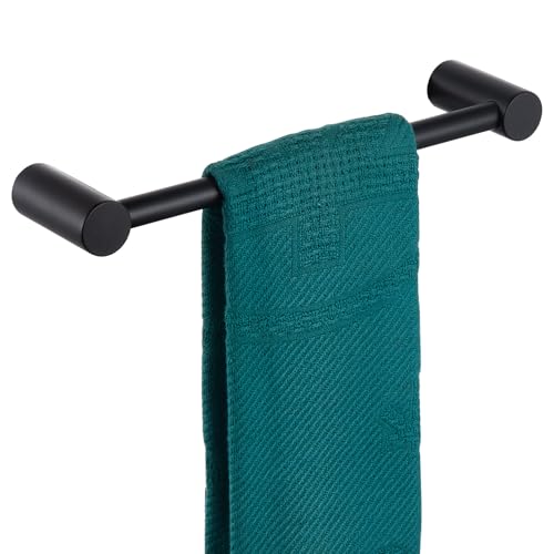Image of KOKOSIRI Towel Bars Matte Black 16-Inch Single Rod for Bathroom and Lavatory Towel Holder Stainless Steel Bathroom Accessory Wall Mounted, B4007BK-L16