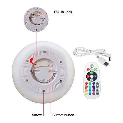 Truprima Led Ball Light, Decor Led Outdoor Lamp Rechargeable Remote Control Cordless 16 Rgb Colors Decorative Waterproof Balls Shape Night Lights For Garden Home(5-Inch Sphere) #TOP6