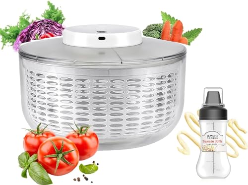 Electric Salad Spinner, 6L Lettuce spinner,Large Capacity Salad Vegetable Dryer,Fruit Salad Washer