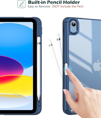 MOCA Case for iPad (A16) 11th Generation 11 Inch 2025 10th Generation Case 2022, iPad 10.9 Inch Cover with Clear Transparent Back and TPU Shockproof Frame Cover - Navy - Image 6