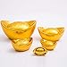Gold Ingot Yuan Bao Chinese Feng Shui Sculpture for Fengshui Attract Wealth and Good Luck Decoration - Style 01