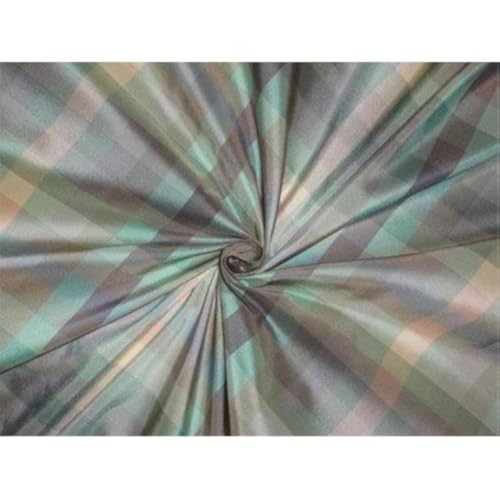 Tissu taffetas de soie naturelle multicolore 137,2 cm au mètre pour couture