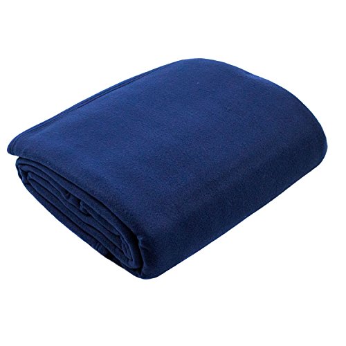 Cozy Fleece Blanket, Twin, Navy