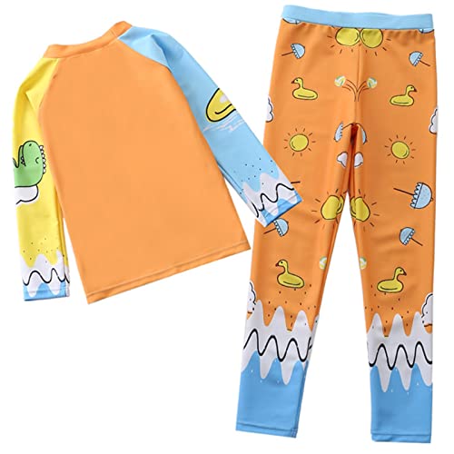Happy Cherry Kids Two Piece Long Sleeve Boys Swimsuits UPF50+ Rash Guard Bathing Suit Beachwear3