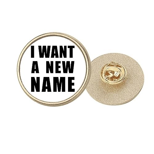 Broche ronde en métal doré bijou de vêtement à message taille M