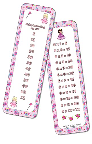 Marque-pages de table de multiplication princesse Creanoso pour apprendre à compter