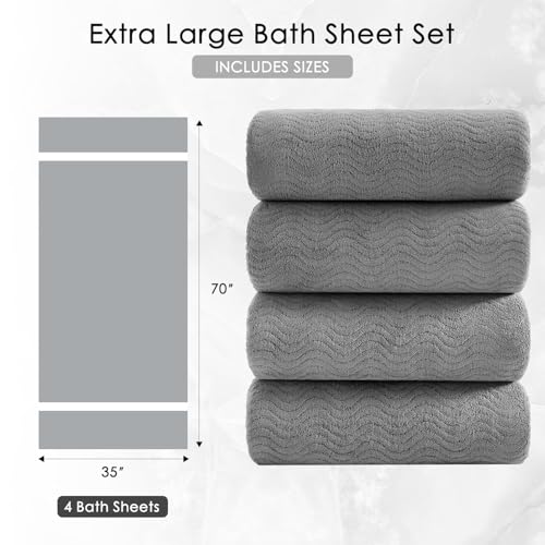 4 Piece Extra Large Bath Towel 35