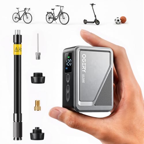 OGERY Mini Bike Pump, 18s Fast Inflate Bicycle Pump with