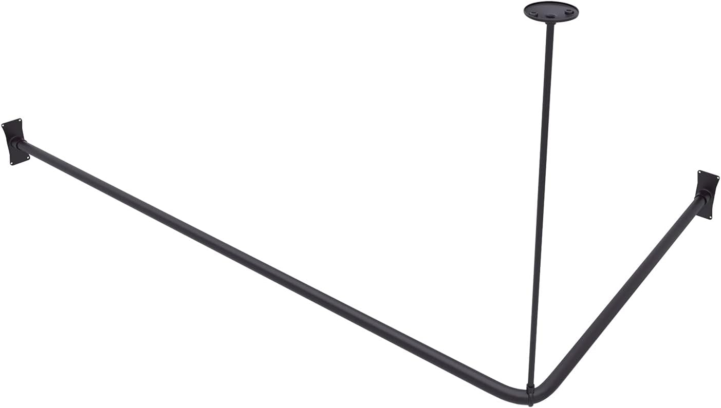 Free Shipping Over $50 Naiture Aluminum 36'' x 36'' Corner Shower Curtain Rod with Ceiling Support, Oil Rubbed Bronze Finish Get Special Price Naiture Aluminum 36'' x 36'' Corner Shower Curtain Rod with Ceiling Support, Oil Rubbed Bronze Finish