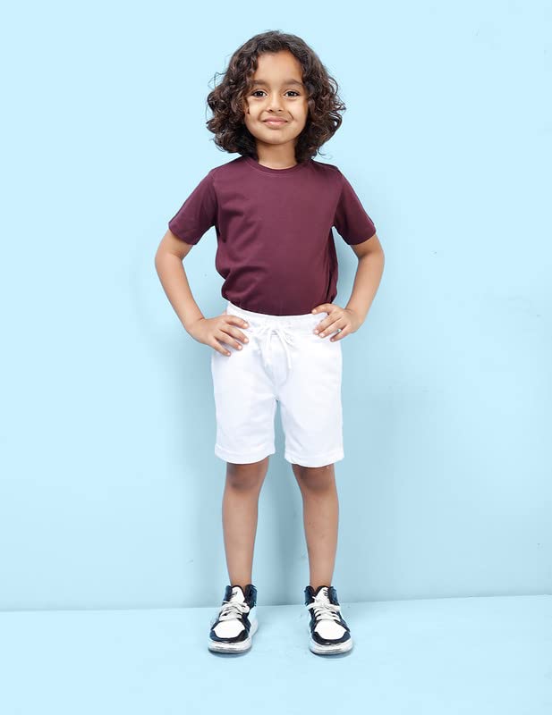 Image of Nusyl Solid & Printed Cotton Blend Shorts for Boys | Comfortable Casual Shorts | Soft Breathable Fabric with Elastic Waistband | Relaxed Fit | 2-16 Years | Multiple Colors