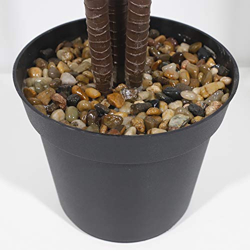 momoplant 5.2 Feet Artificial Tropical Yucca Tree Faux Tree Used for Home Office Decoration 63-Inch Tall Spiral Tree (2 Pack)