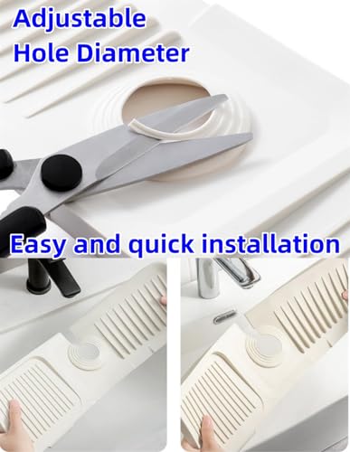 Silicone Draining Mat For Kitchen Sink,2024new Silicone Sink Faucet Mat Splash Guard Kitchen Splash