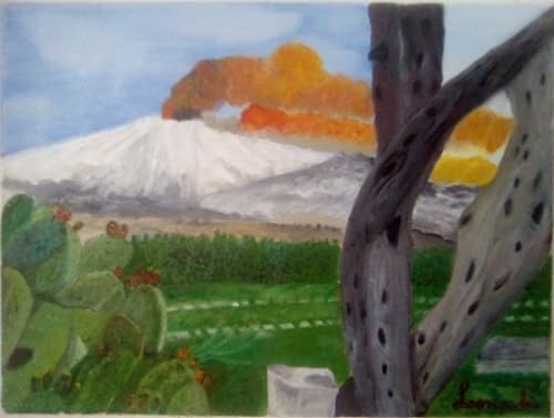 Peinture à l'huile Sicile sur toile haut de gamme 30x40