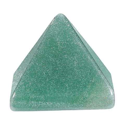 Cheungshing Natural Crystal Handcrafted Orgone Pyramid for Divination Good Luck Chakra Balance Home Decoration, Green Aventurine Cover