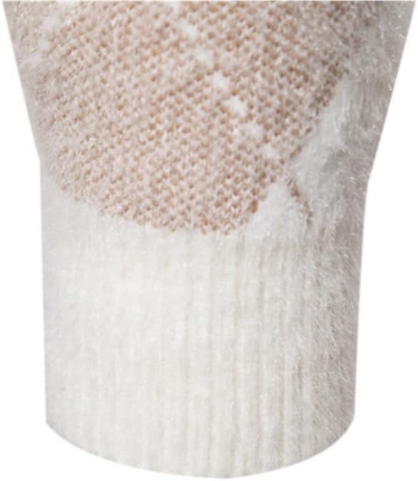 Men's Round Neck Plaid Pattern Color Blocking Sweater Plus Size Knitted Sweaters