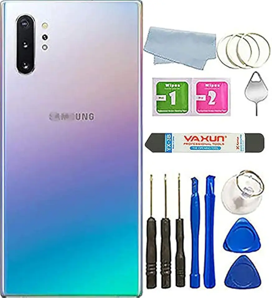 Galaxy Note 10 Plus Back Glass Replacement for Samsung Galaxy Note10+ Note10 Plus 5G + Tools (Aura Glow)