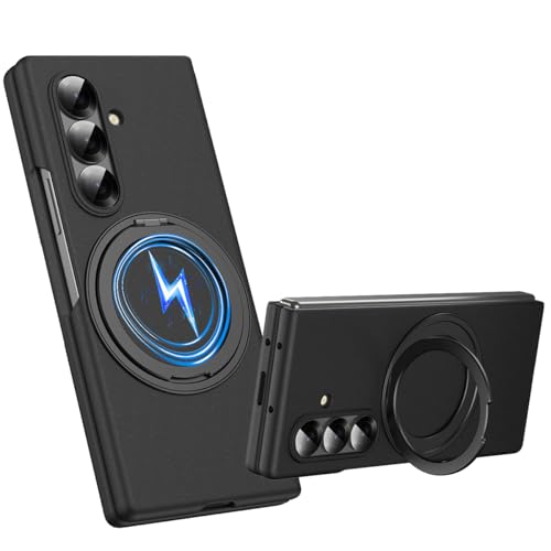 Coque Samsung Galaxy Z Fold7 noire avec support rotatif 360