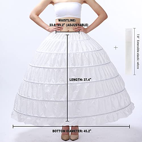 Plus Size Hoop Skirt for Women Floor Length Crinoline Petticoat Underskirt for Wedding Dress Ball Gown Girls Slips Petticoat skirt for women under dress4