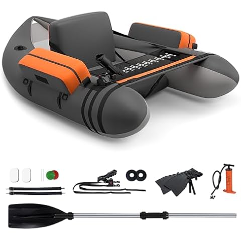 GYMAX Inflatable Fishing Float Tube Set Cover