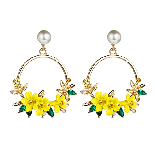Boucles d'oreilles bohèmes colorées femmes bijoux ethniques été