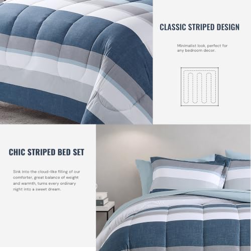 Image of Monbix Full Size Comforter Sets - 7 Pieces Bed in a Bag Full Bedding Set