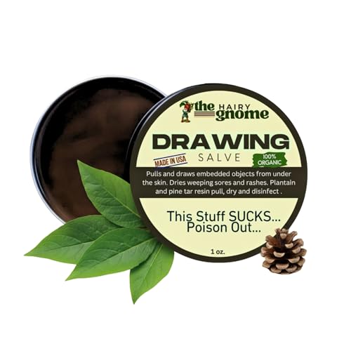 The Hairy Gnome-This Stuff Sucks- Drawing Salve | Organic First Aid | Made with Plants | Plastic Free Company. Passive Energy Infused Oils | Give a Sh$t About Nature. (Drawing Salve)