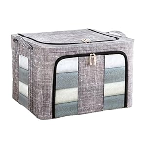 Genérico Clothes Organizer – 66l Waterproof Stackable Bag, Clothes Storage Organizer | Folding Storage Containers For Clothe For Bedroom Home Apartment Closet Fabric Bed Sheets Comforter Organization