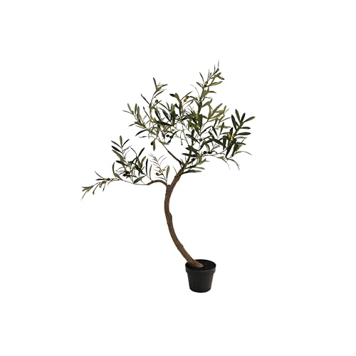 Creative Co-Op Faux Olive Tree in Plastic Pot, Green