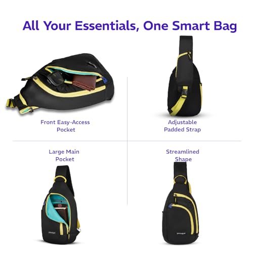 Image of Provogue Bolt Crossbody Bag for Men and Women, Sling Bag, Small Backpack, Multi-pocket Bag for Travel, Chest Bag with 8 inch Tab Pocket, One Side Shoulder Bag